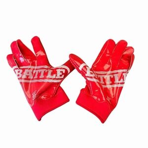 Battle‎ Sports Football Receiver Gloves Red XL Ultra-Stick Grip Pair